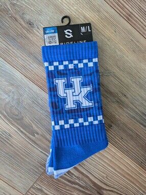 Strideline University Of Kentucky UK Wildcats Blue & White Camo Crew Socks M/L